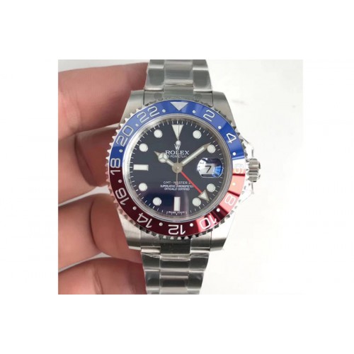 Rolex GMT-Master II 116719 BLRO Pepsi Bezel EWF Best Edition Blue Dial on SS Bracelet A2836