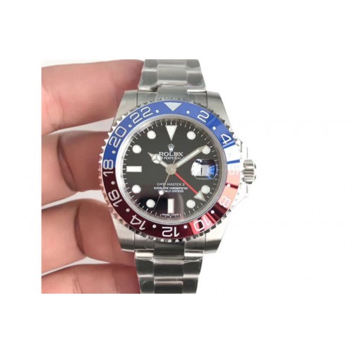 Rolex GMT-Master II 126710 BLRO Pepsi Bezel EWF Best Edition on SS Bracelet A2836