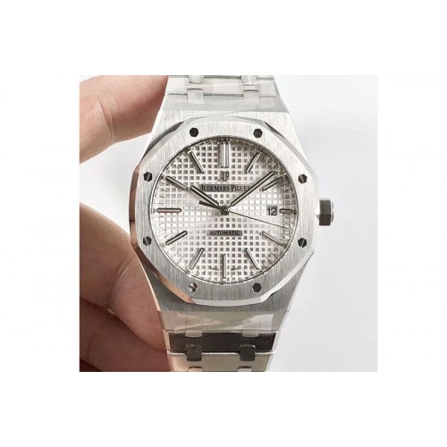 Audemars Piguet Royal Oak 41mm 15400 SS V5 JF 1:1 Best Edition White Textured Dial on SS Bracelet A3120