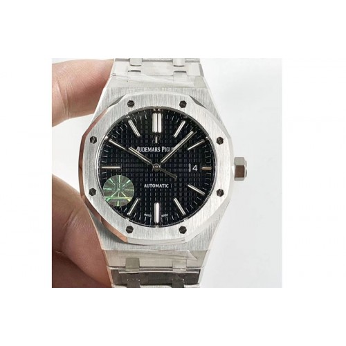 Audemars Piguet Royal Oak 41mm 15400 SS V5 JF 1:1 Best Edition Black Textured Dial on SS Bracelet A3120