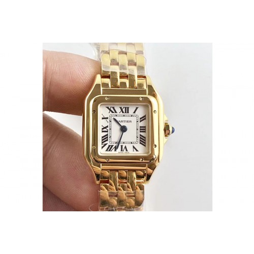 Cartier Panth�re Secrete Ladies 22mm YG 8848F 1:1 Best Edition White Dial on YG Bracelet Ronda Quartz Cartier Panth�re Secrete Ladies 22mm YG 8848F 1:1 Best Edition White Dial on YG Bracelet Ronda Quartz
