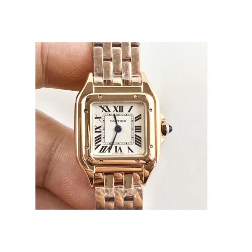 Cartier Panth�re Secrete Ladies 22mm RG 8848F 1:1 Best Edition White Dial on RG Bracelet Ronda Quartz Cartier Panth�re Secrete Ladies 22mm RG 8848F 1:1 Best Edition White Dial on RG Bracelet Ronda Quartz