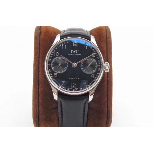 IWC PORTUGUESE REAL PR IW500109 V4 ZF 1:1 BEST EDITION Black Dial ON BLACK LEATHER STRAP A52010 IWC PORTUGUESE REAL PR IW500109 V4 ZF 1:1 BEST EDITION Black Dial ON BLACK LEATHER STRAP A52010