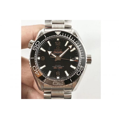 Omega Planet Ocean 43.5mm SS VSF 1:1 Best Edition Black Ceramic Bezel and Dial on SS Bracelet A8900 Super Clone