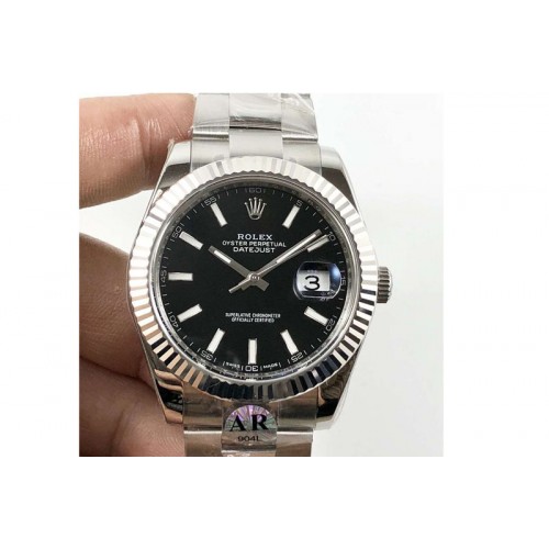 Rolex DateJust 41 126334 ARF 1:1 Best Edition 904L Steel Black Dial on Oyster Bracelet A2824