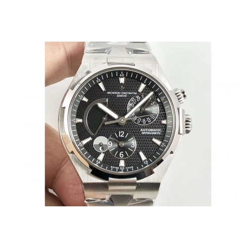Vacheron Constantin Overseas Dual Time Power Reserve TWA Best Edition Black Dial on SS Bracelet A1222