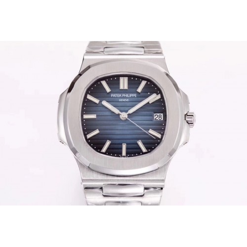 Patek Philippe Nautilus Jumbo 5711 MKF 1:1 Best Edition Blue Textured Dial on SS Bracelet A324 Clone V6