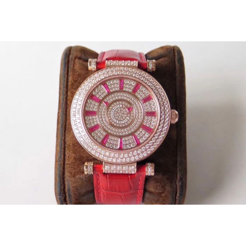 Franck Muller Double Mystery 42mm RG/LE Full Red Diamond Dial and Bezel FM.800 Franck Muller Double Mystery 42mm RG/LE Full Red Diamond Dial and Bezel FM.800