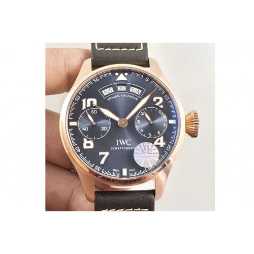IWC Big Pilot Real PR IW502701 RG YLF 1:1 Best Edition Blue Dial on Black Calfskin Strap A52850