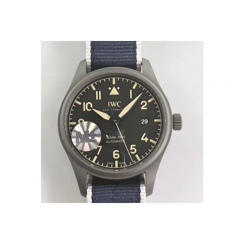 IWC Mark XVIII IW327006 Titanium Grand M+F 1:1 Best Edition Black Dial on Blue Nylon Strap A35111 (Free Leather Strap) IWC Mark XVIII IW327006 Titanium Grand M+F 1:1 Best Edition Black Dial on Blue Nylon Strap A35111 (Free Leather Strap)