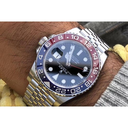 Rolex GMT-Master II 126710 BLRO 904L Real Ceramic Bezel GMF Best Edition Black Dial on 904L Jubilee Bracelet A2836