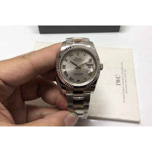 Rolex DateJust 36 116234 SS V2 904L ARF 1:1 Best Edition Silver Dial Roman Markers on 904L SS Jubilee Bracelet SA3135