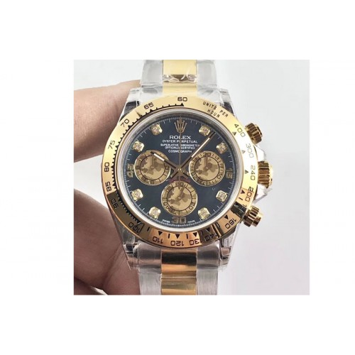 Rolex Daytona 116523 JH Best Edtion Grey Dial Diamond Markers on SS/YG Bracelet A4130 Rolex Daytona 116523 JH Best Edtion Grey Dial Diamond Markers on SS/YG Bracelet A4130