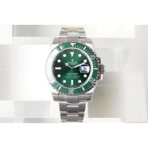 Rolex Submariner 116610 LV Green Ceramic 904L Nail Marker 1:1 Best Edition on SS Bracelet A3135