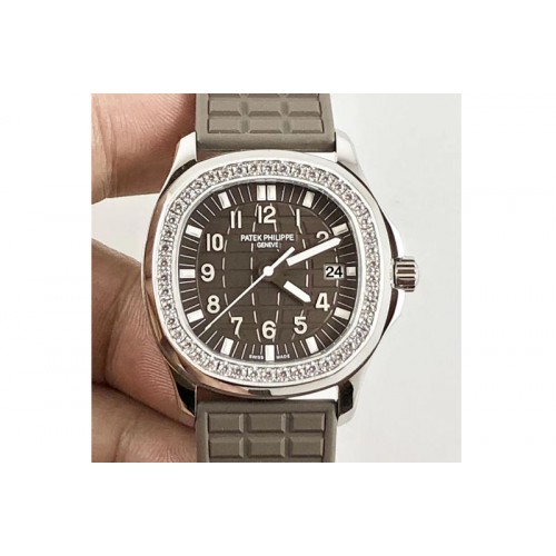 Patek Philippe Aquanaut 5067A PPF 1:1 Best Edition Grey Textured Dial on Gray Rubber Strap PP Cal.E23-250