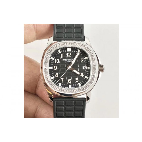 Patek Philippe Aquanaut 5067A PPF 1:1 Best Edition Black Textured Dial on Black Rubber Strap PP Cal.E23-250