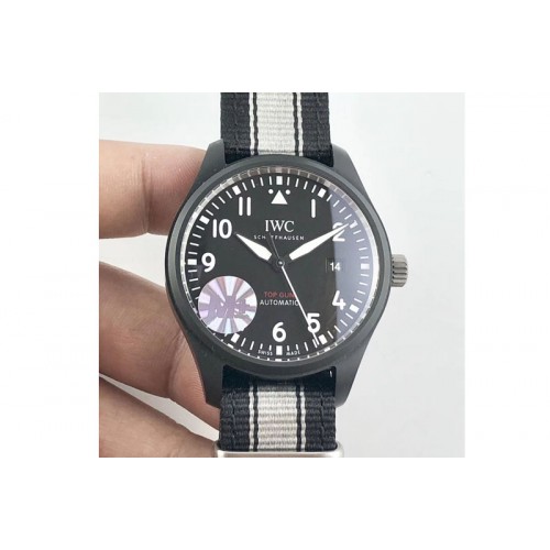 IWC iw326901 Top Gun M+F 1:1 Best Edition Ceratanium Black Dial Black/gray nylon strap Cal.35111 IWC iw326901 Top Gun M+F 1:1 Best Edition Ceratanium Black Dial Black/gray nylon strap Cal.35111