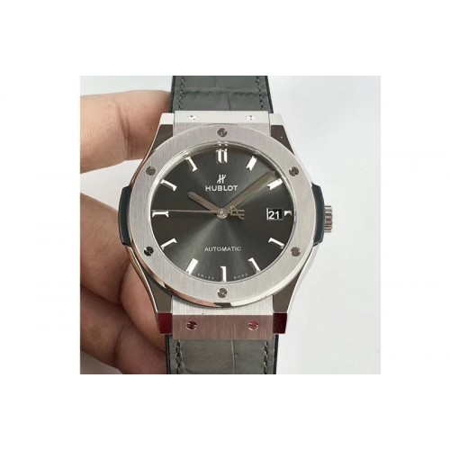Hublot Classic Fusion 45mm Titanium WWF 1:1 Best Edition Gray Dial on Gray Gummy Strap A2892 Hublot Classic Fusion 45mm Titanium WWF 1:1 Best Edition Gray Dial on Gray Gummy Strap A2892