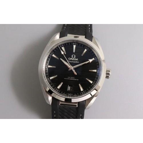 Omega Aqua Terra 150M Master Chronometers VSF 1:1 Best Edition Black Dial SS Hand on Black Rubber Strap A8900 Super Clone Omega Aqua Terra 150M Master Chronometers VSF 1:1 Best Edition Black Dial SS Hand on Black Rubber Strap A8900 Super Clone