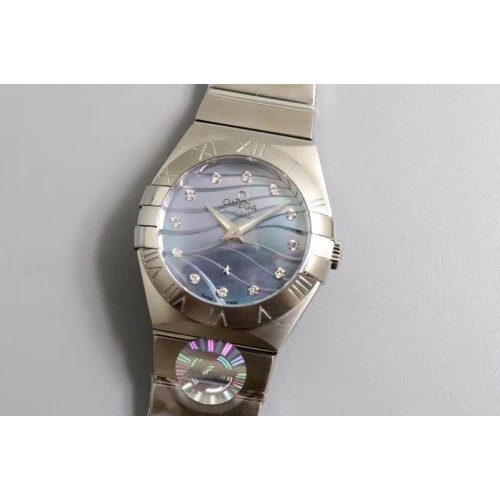 Omega Constellation Ladies 27mm SS Blue MOP Dial SS Bracelet Cal.1376 Omega Constellation Ladies 27mm SS Blue MOP Dial SS Bracelet Cal.1376