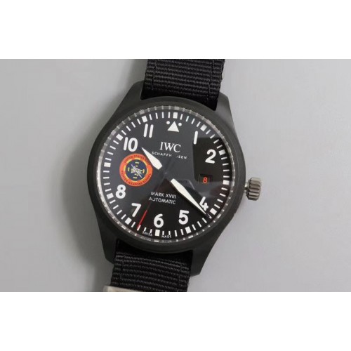 IWC Mark XVIII 'TOPGUN SFTI' Ceramic M+F Best Edition Black Dial on Black Nylon Strap A35111 IWC Mark XVIII 'TOPGUN SFTI' Ceramic M+F Best Edition Black Dial on Black Nylon Strap A35111