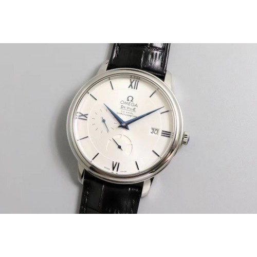 Omega De Ville Prestige Real PR SS ZF 1:1 Best Edition White Dial on Black Leather Strap MIYOTA 9015 Omega De Ville Prestige Real PR SS ZF 1:1 Best Edition White Dial on Black Leather Strap MIYOTA 9015
