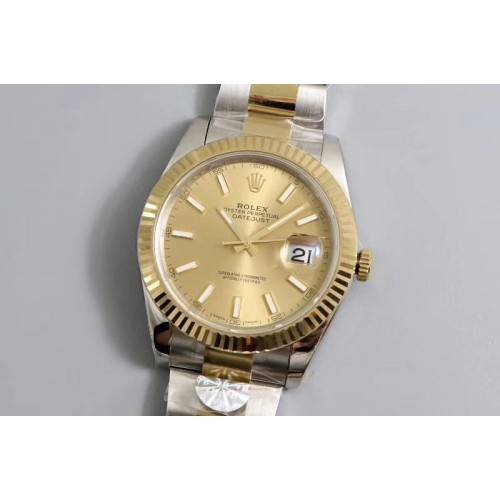 Rolex DateJust 41 126333 SS/YG ARF 1:1 Best Edition 904L Steel YG Lumed Dial on Oyster Bracelet A2824