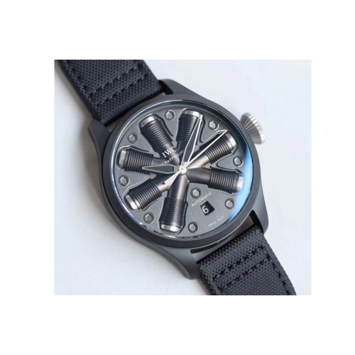 IWC Big Pilot Concept Edition PVD Black Dial on Black Nylon Strap MIYOTA 8215