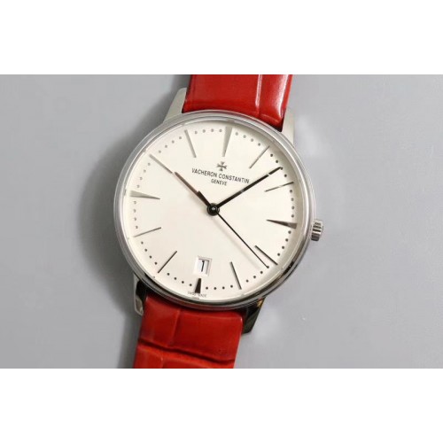 Vacheron Constantin Patrimony 84100U Ladies MKS Best Edtion SS/LE White Dial Red Leather Strap Cal.2450 Vacheron Constantin Patrimony 84100U Ladies MKS Best Edtion SS/LE White Dial Red Leather Strap Cal.2450