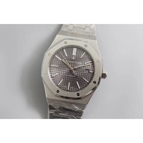 Audemars Piguet Royal Oak 41mm 15400 SS FKF Best Edition Gray Textured Dial on SS Bracelet A3120