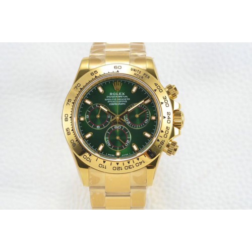 Rolex Daytona 116508 YG Noob 1:1 Best Edition 904L SS Case and Bracelet Green Dial SA4130