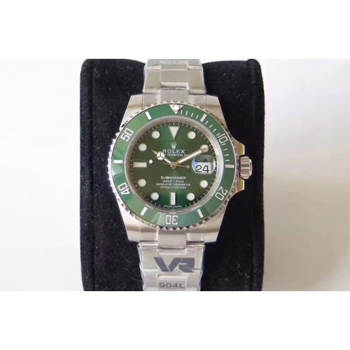 Rolex Submariner 116610 LV Green Ceramic VRF 904L 1:1 Best Edition on SS Bracelet VR3135