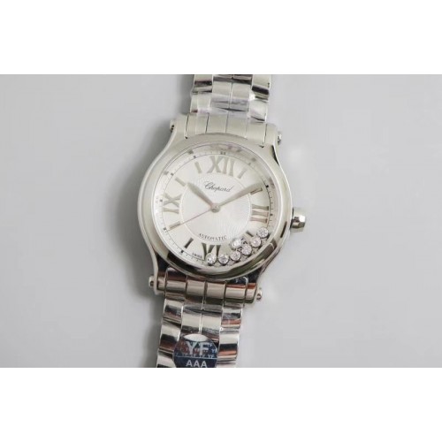 Chopard Happy Sport Diamond Automatic SS 36mm YF Best Edtion  White Dial on SS Bracelet A2892
