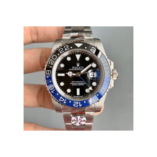 Rolex GMT-Master II 116710 BLNR Black/Blue Ceramic 904L Steel 1:1 WF Best Edition A3186