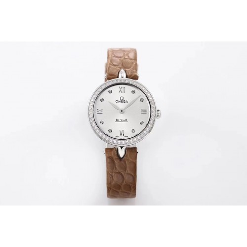 Omega De Ville Prestige Dewdrop 424.13.27.60.55.001 SS/LE White Dial Swiss Quartz Omega De Ville Prestige Dewdrop 424.13.27.60.55.001 SS/LE White Dial Swiss Quartz