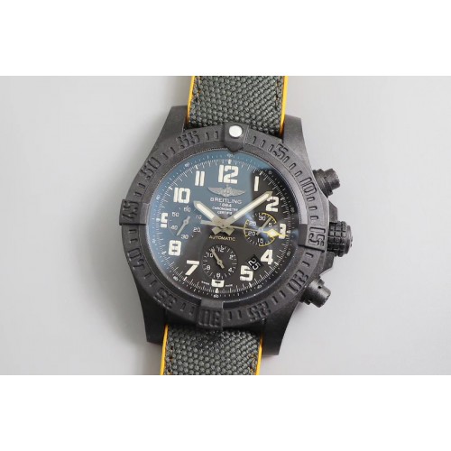 Breitling Avenger II Seawolf Breitlight GF 1:1 Best Edition Black Dial On Grey Nylon Strap A7750