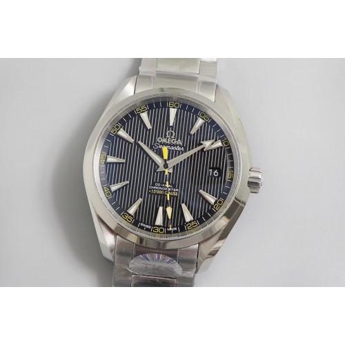 Omega Aqua Terra 150M SS TKS 1:1 Best Edition Black Textured Dial SS Hands on SS Bracelet A8500