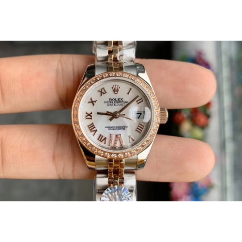 Ladies Rolex Datejust 28mm 279174 WF Best Edtion SS/RG Mop White Dial Diamond Bezel Roman Marker on SS/RG Jubilee Bracelet Eta26 Ladies Rolex Datejust 28mm 279174 WF Best Edtion SS/RG Mop White Dial Diamond Bezel Roman Marker on SS/RG Jubilee Bracelet Eta26
