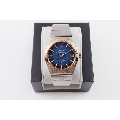 Omega Constellation 38mm SS/RG VSF 1:1 Best Edition Blue Textured Dial on SS/RG Bracelet A8500 Super Clone Omega Constellation 38mm SS/RG VSF 1:1 Best Edition Blue Textured Dial on SS/RG Bracelet A8500 Super Clone