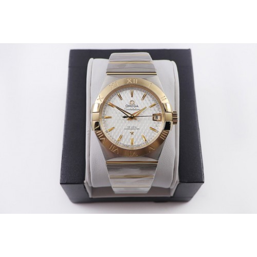 Omega Constellation 38mm SS/YG VSF 1:1 Best Edition White Textured Dial on SS/YG Bracelet A8500 Super Clone Omega Constellation 38mm SS/YG VSF 1:1 Best Edition White Textured Dial on SS/YG Bracelet A8500 Super Clone