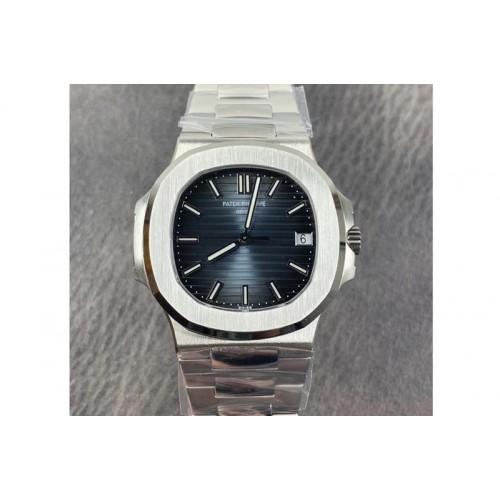 Patek Philippe Nautilus 5711/1A 3KF 1:1 Best Edition Blue Textured Dial on SS Bracelet A324 Super Clone