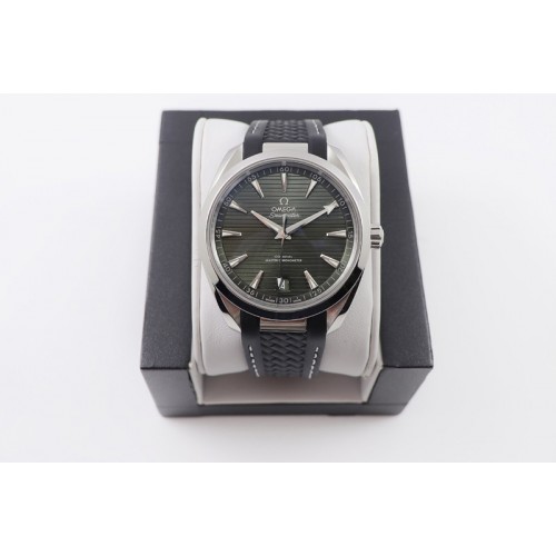 Omega Aqua Terra 150M Master Chronometers VSF 1:1 Best Edition Green Dial on Black Rubber Strap A8900 Super Clone Omega Aqua Terra 150M Master Chronometers VSF 1:1 Best Edition Green Dial on Black Rubber Strap A8900 Super Clone