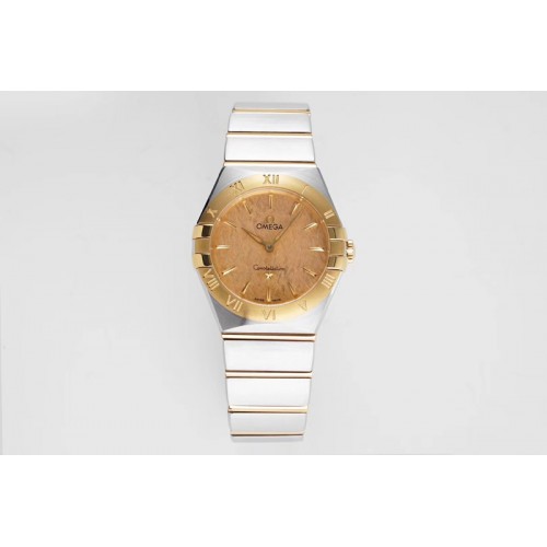 Omega Constellation Ladies SS/YG 28mm AF 1:1 Best Edition Gold Textured Dial on SS/YG Bracelet ETA Quartz Omega Constellation Ladies SS/YG 28mm AF 1:1 Best Edition Gold Textured Dial on SS/YG Bracelet ETA Quartz