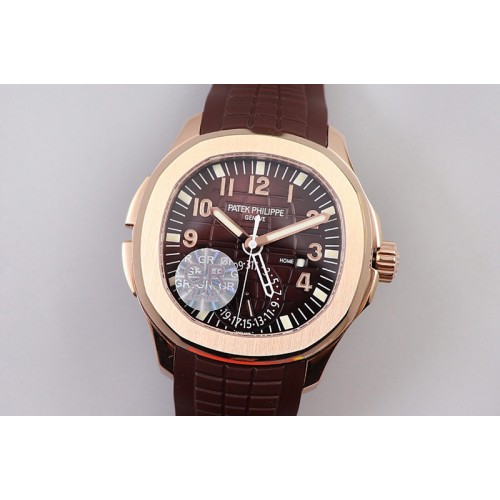 Patek Philippe Aquanaut 5164R RG GRF Best Edition Brown Dial on Brown Rubber Strap A324 V2