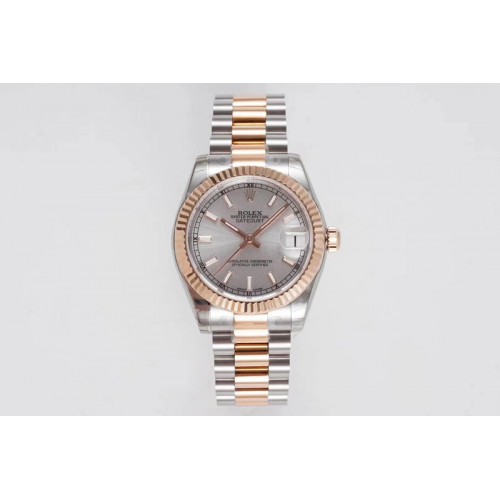 Rolex Datejust 31mm 178274 SS/YG GSF Best Edition Silver Stick Markers Dial on SS/YG President Bracelet SEIKO NH05A