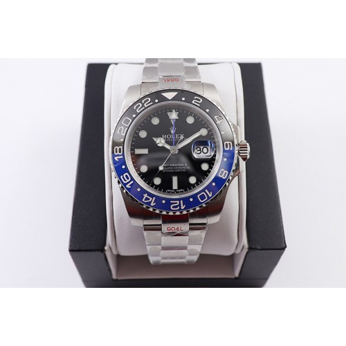 Rolex GMT-Master II 116710 BLNR Black/Blue Ceramic 904L V9F 1:1 Best Edition On Oyster SA3186