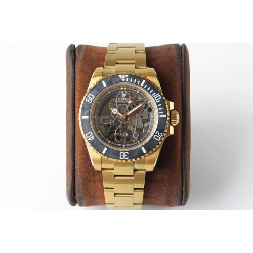 Rolex Submariner Andrea Pirlo YG VR Best Edition Carbon Bezel on Skeleton SA3130 Rolex Submariner Andrea Pirlo YG VR Best Edition Carbon Bezel on Skeleton SA3130