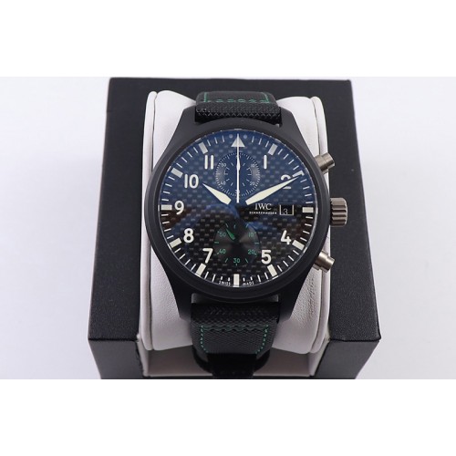 IWC Pilot Chrono Top Gun IW389001 Real Ceramic YL 1:1 Best Edition Black Dial on Black nylon strap A7750 IWC Pilot Chrono Top Gun IW389001 Real Ceramic YL 1:1 Best Edition Black Dial on Black nylon strap A7750