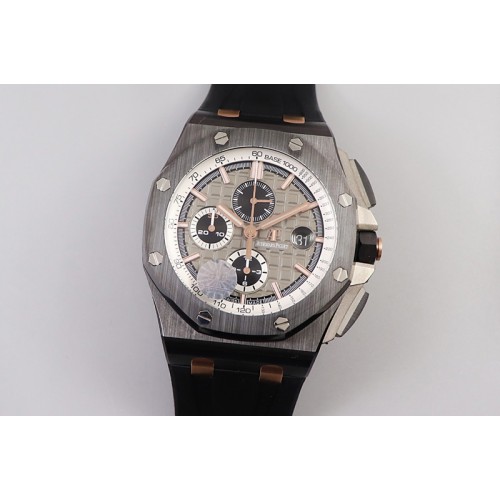 Audemars Piguet Royal Oak Offshore 44mm Black Ceramic Germany Edition JF 1:1 Best Edition on Rubber Strap A3126