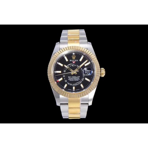 Rolex Skydweller SS/YG TWF Best Edition Black Dial on SS/YG Bracelet A23J Rolex Skydweller SS/YG TWF Best Edition Black Dial on SS/YG Bracelet A23J